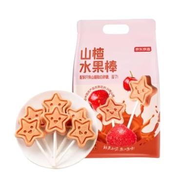 Imagem de Pirulitos de frutas de espinheiro, doce e azedo, fresco - saboroso e rico - aromatizado, lanche infantil ideal, 315 g/saco
