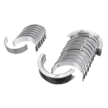 Imagem de ACROPIX Kit de rolamento principal e biela Nº 12209AA360/12108AA890 para Subaru Outback 1999-2012 Rolamento da haste do virabrequim do motor metal prateado 18 peças