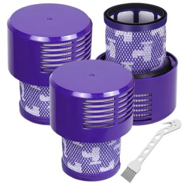 Imagem de Substituições de filtro para Dyson V10 Cyclone Series, V10 Absolute, V10 Animal, V10 Total Clean, V10 Motorhead, SV12. Número de peça 969082-01, pacote com 3 filtros 1 ferramenta de limpeza,