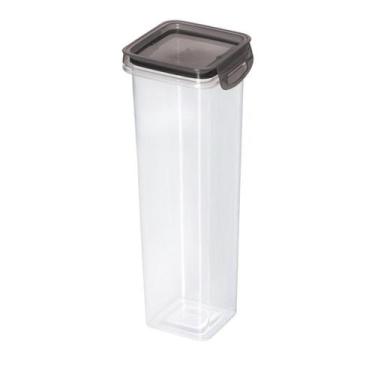 Imagem de Pote Hermético com Travas 1,6L Plasútil Borracha Preto Grande Empilháv