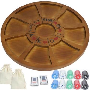 Imagem de Jogo de cartas Jyquorp Michigan Rummy Deluxe Set com 200 fichas