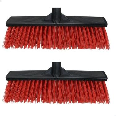 Imagem de Vassoura para Gari Reforçada para Limpeza 40cm Piaçanil 2 Unidades - P