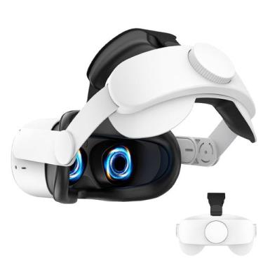 Imagem de Alça de cabeça VIBOSIK para fone de ouvido Oculus Quest 2 VR branca