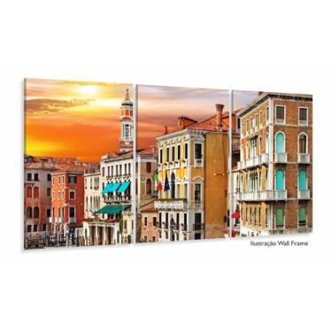 Imagem de Quadro Decorativo Veneza Antiga Vertical 120x60 3 peças - Wall Frame