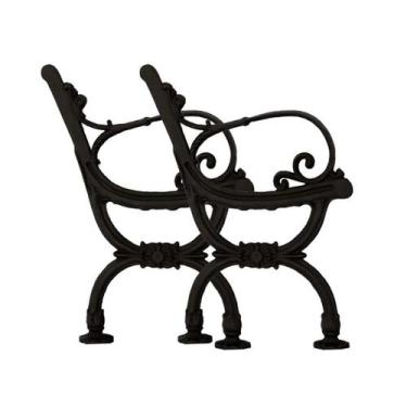 Imagem de Par Pé de Banco Praça Jardim Colonial em Ferro Fundido - FUNDIÇÃO SÃO 