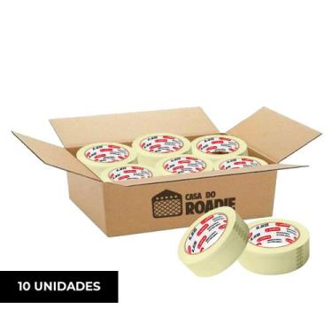 Imagem de Fita Crepe Branca 36mm X 50m Adelbras - 10 unidades