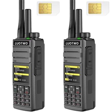 Imagem de LUOTWO Walkie Talkie Talkie N99 Global 4G POC com cartões SIM, alcance ilimitado, rádio PTT LTE 4G, intercomunicador nacional, walkie talkie para adultos, recarregável, portátil, GPS de 5000 km, uso