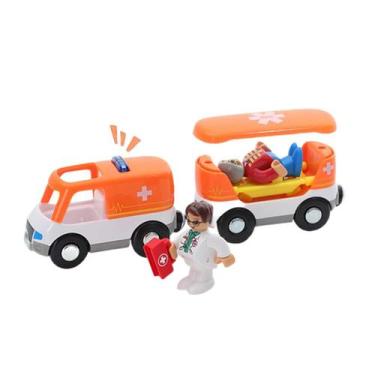 Imagem de Trem Elétrico Railcar - Brinquedo Educativo com Locomotiva Magnética e