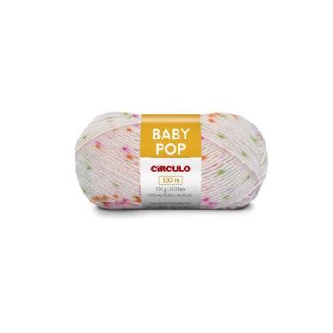 Imagem de novelo de lã circulo BABY POP - 100g - 330m, 8028-Arroz Doce