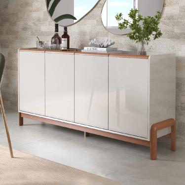Imagem de Buffet Aparador Elegance com 4 Portas Off White/Jequitiba - Lukaliam