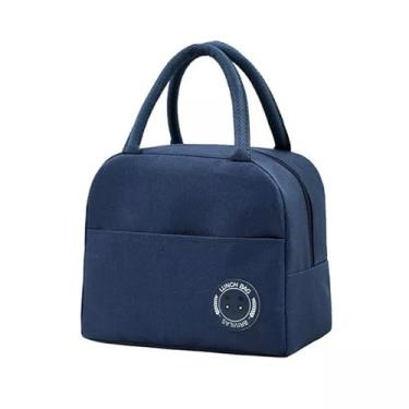 Imagem de Bolsa Térmica Portátil Lancheira Térmica Marmita Viagem (AZUL)