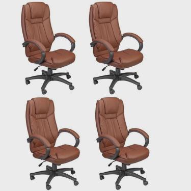 Imagem de Kit 4 Cadeira de Escritório Presidente Giratória Office Nova Córdoba