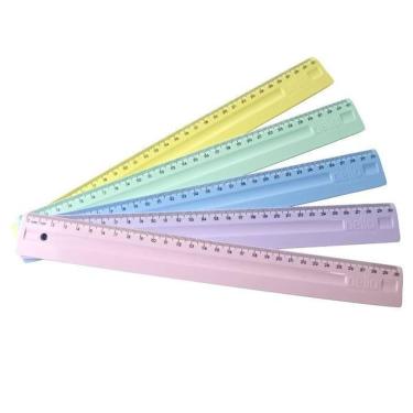 Imagem de Dello Régua 30 cm Serena Sortida - Poliestireno 3,4 mm com Apoio Central