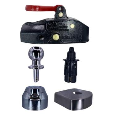 Imagem de Munheca + Kit Completo para Engate de Carretinha e Trailer – Reboque 2.500 kg, Bola ISO 50mm, Peças Reforçadas e Acessórios 12V