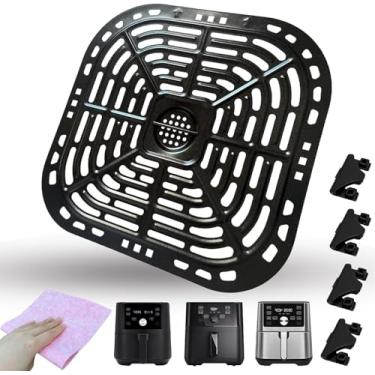Imagem de JTBKCT 6QT Air Fryer Crisper Tray for Instants Pot Vortex Plus 6QT XL Air Fryers, Premium Air Fryer Grill Pan Plate Rack Grid Shelf for Instants Vortex 6QT 5,7QT, antiaderente, seguro para lava-louças