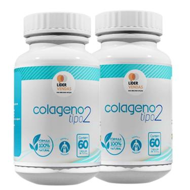 Imagem de Colágeno Tipo 2 l 60 Cáps 500Mg Articulações - 2 Potes