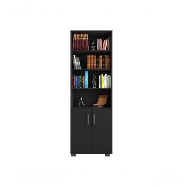 Imagem de Livreiro Office Com Portas Pequenas Preto Tx - Móveis Leão