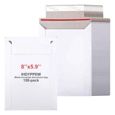 Imagem de Pacote com 150 envelopes fotográficos de qualidade suprema, envelopes autovedantes de 15 x 20 cm, envelopes de papelão rígido, ideais para fotos, documentos, CDs, com privacidade aprimorada por