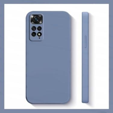 Imagem de Capa para Xiaomi para Redmi Note 11s 10 11 12 13 Pro Plus 5G Capa de silicone líquido à prova de choque, cinza, para Note 12 4G Global
