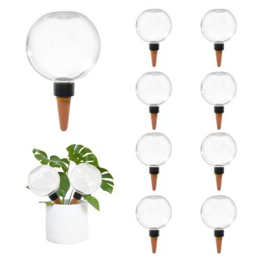 Imagem de 9 globos autoirrigáveis para plantas internas e externas, inserção automática de plantador de irrigação de 496 g com controle de liberação lenta gotejador de água para plantas