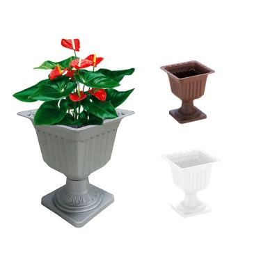Imagem de Vaso de Planta Flores Formato Taça Quadrado Decorativo lindo plástico