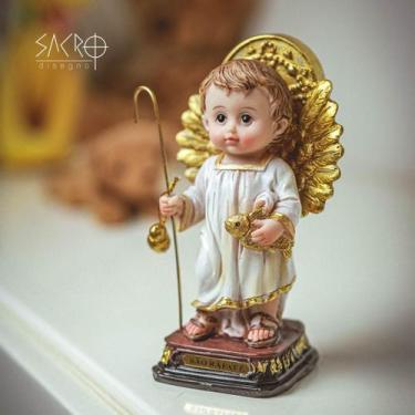 Imagem de Imagem São Rafael Arcanjo baby resina 12cm importado - Sacro