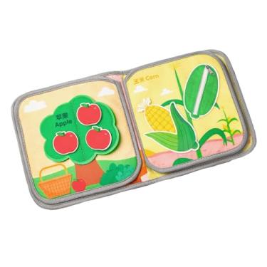 Imagem de Almencla Livro de roupas para bebês Livro de atividades de atividades coloridas desenhos animados para bebê de bebê brinquedo para meninos e meninas de 0 a 3, Frutas E Vegetais