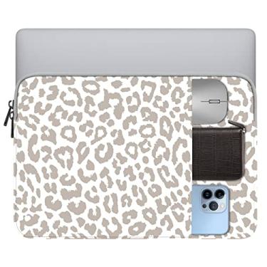 Imagem de GABraden Bolsa para laptop de 15,6 a 16 polegadas com bolso resistente à água, compatível com MacBook Pro de 16 polegadas 2021 2022, A2485, Dell, Chromebook, HP, notebook de 15,6 a 16 polegadas (bolsa cinza leopardo guepardo)