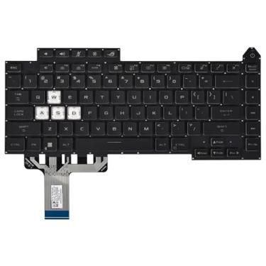 Imagem de Teclado de substituição para laptop ASUS ROG Strix G15 G513 G513Q G513QM G513QY G513QR G513QE G513RM G513RW G513IM G513IE com retroiluminação colorida, teclado de substituição ROG Strix G15 G513
