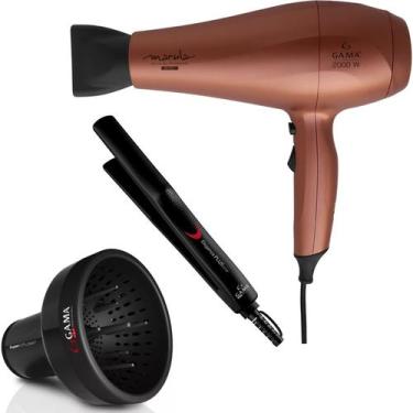 Imagem de KIT GAMA BIV - SECADOR MARULA CERAMIC ION 2000W + PRANCHA ELEGANZA PLU