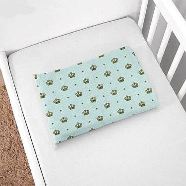 Imagem de Kit 4 Fronha Berço Simples 30x40 Capa De Travesseiro Infantil 100% Algodão Bainha (Coroa Verde)