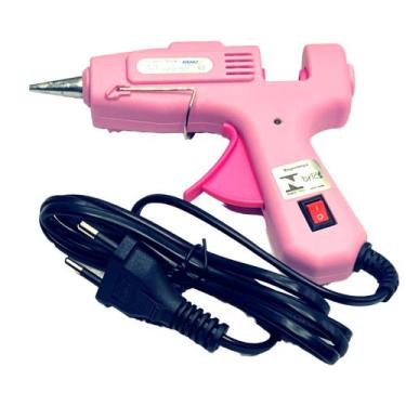 Imagem de Pistola de Cola Quente Bastão Fino Profissional Yama Rosa - Yamma Bras