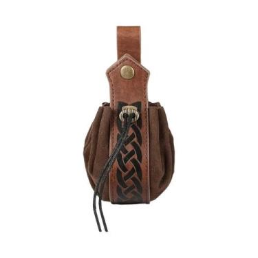 Imagem de Bolsas de Cinto de Couro Medieval - Kit com 6 Peças para Cosplay e Fan