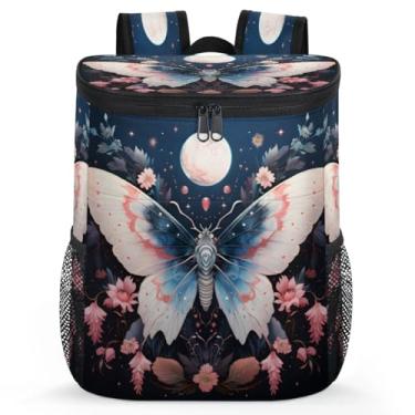 Imagem de Mochila térmica com isolamento de borboleta gótica, à prova de vazamento, itens essenciais de viagem, refrigeradores de gelo, borboletas místicas, à prova d'água, lancheira para acampamento, caminhada