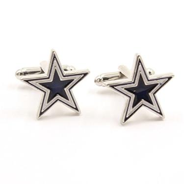 Imagem de Abotoaduras SS Navy and White Prismatic Star para homens