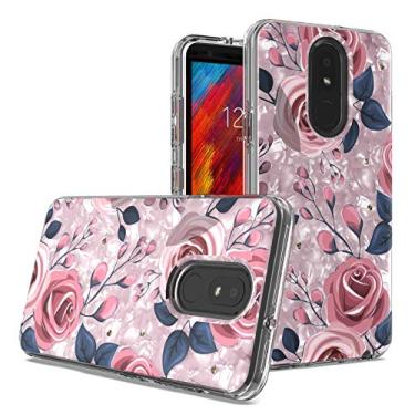 Imagem de Eaglecell - Compatível com LG Journey LTE L322DL, Neon Plus, Prime 2, Arena 2, Aristo 4+ Plus, Tribute Royal, Escape Plus, K30 (2019) LM-X320-2 em 1 Capa híbrida com imagem em relevo - AC6 Garden
