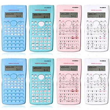 Imagem de 8 peças, 2 linhas, LCD, engenharia, calculadora científica, não gráfica, calculadora científica para estudantes de engenharia, calculadoras de funções para escritório de negócios financeiros escolares