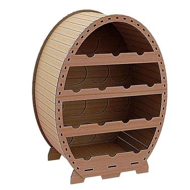 Imagem de Mini Adega Mdf Para 14 Garrafas