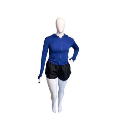 Imagem de Jaqueta Feminina Com Capuz, Ziper e Dedeira Poly UV Fitness - Organiky