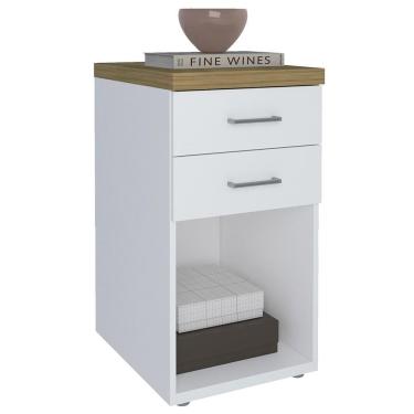 Imagem de Gaveteiro Para Escritório 2 Gavetas 1 Nicho Tok A06 Olmo-branco - Mpozenato