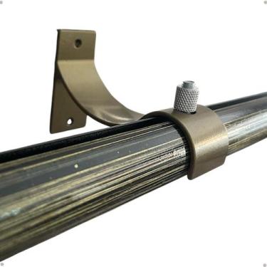 Imagem de Kit 4 un Suporte Alumínio Perfil Invertido Varão Wave 28mm Cor Cortina