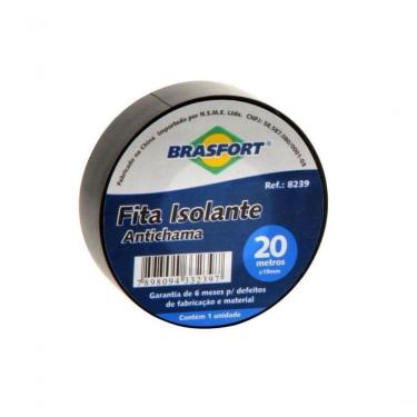 Imagem de Fita Isolante Antichama Preta 19mm X 20m Brasfort Dez 10