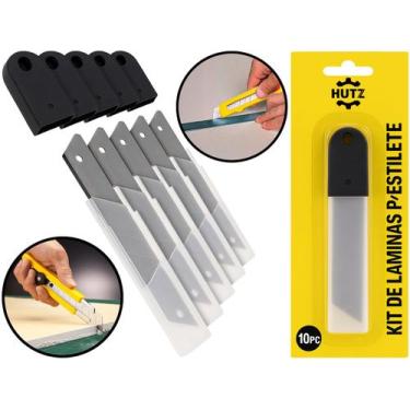 Imagem de Conjunto 5 Refis Para Estilete Lâminas De Reposição Multiuso Aço Carbo