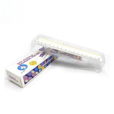 Imagem de Nova RéGua de 15 Cm de UnicóRnio Urso Estudante Criativo Papelaria RéGua de MediçãO RéGua de PláStico Colorida(Roxo（3 Pct）)