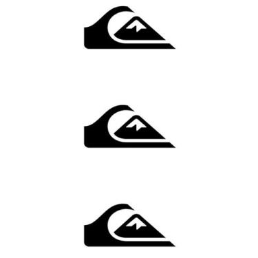 Imagem de Kit 3 Adesivos Carro Moto Logo Quiksilver 15cm x 7cm - Preto - Jhow Ad