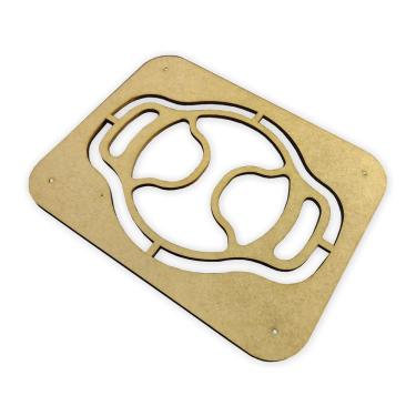 Imagem de Molde Guia Fabricação Petisqueira Circulo Alça Tupia Madeira