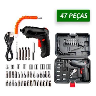 Imagem de Parafusadeira Angular 5V Com Maleta SN48 Snel Ferramentas, Preto, 4.8v