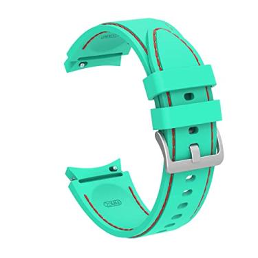 Imagem de Pulseira Silicone compativel com Samsung Galaxy Watch 4, Galaxy Watch 4 Classic, Galaxy Watch 5, Galaxy Watch 5 PRO - Marca LTIMPORTS (Tiffany/Vermelho)