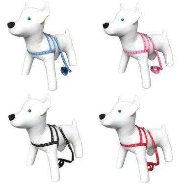 Imagem de Conjunto Coleira Guia e Peitoral Pata Osso Cachorro Pet N0 - Mirante P