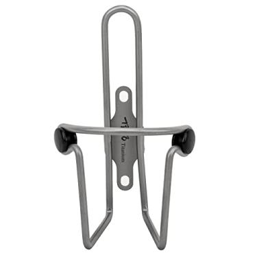 Imagem de TiTo Titanium Gaiola de garrafa de água para bicicleta, suporte leve de liga de titânio MTB/Road Bike Suporte para garrafa de água de 77 mm de diâmetro com fácil instalação (superfície de jato de